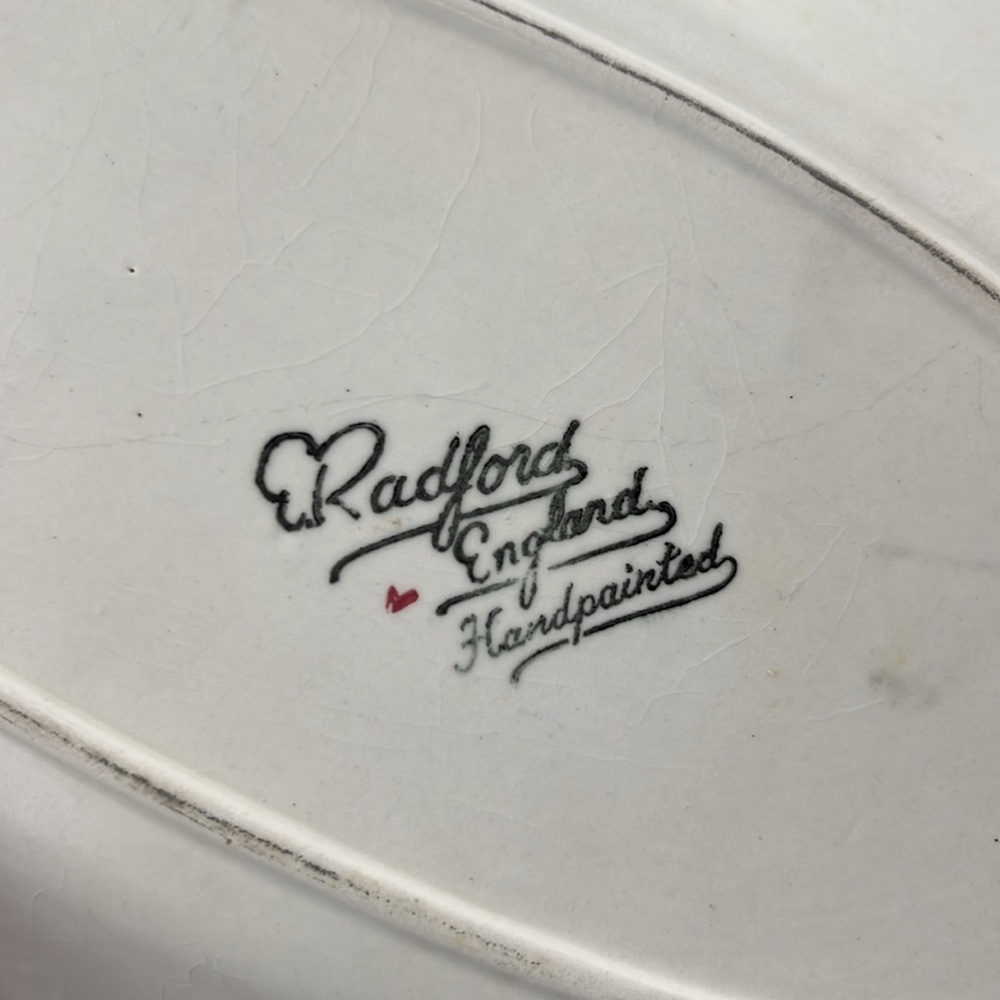 🐠Vintage 50s Fish Oval Handpainted Serving Dish Platter | E. Radford England - Picture 6 of 17
